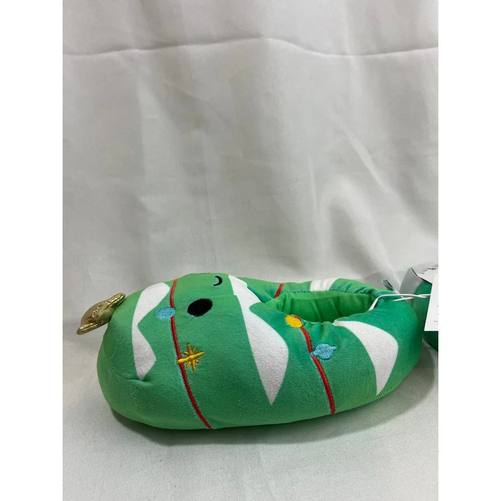 Squishmallows Christmas Tree Plush Slippers Green Kids Size 4/5‎ Carol F16806138